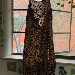 Midi Cheetah Print Slip Dress